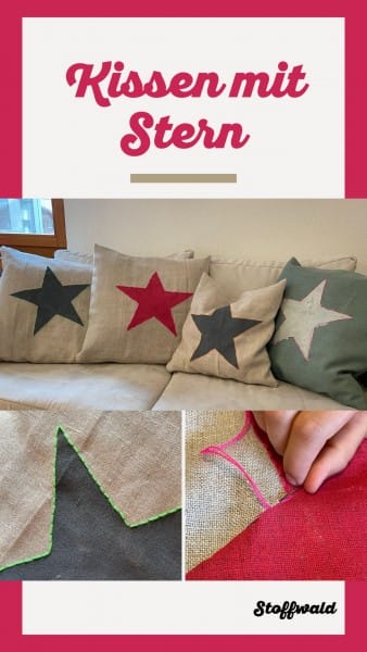 Kissen mit trendigem Stern besticken